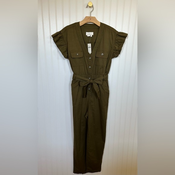 Anthropologie Tapered Ruffle Jumpsuit - Picture 8 of 11
